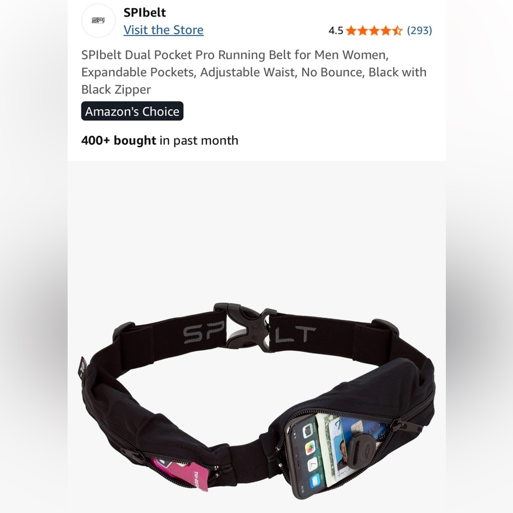 SPIbelt Dual Pocket Running Belt for WOMEN&MEN